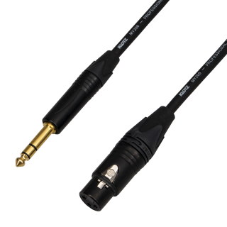 Audiokabel Jack 6,3 TRS / XLR female, pozlacené konektory, Klotz MY206