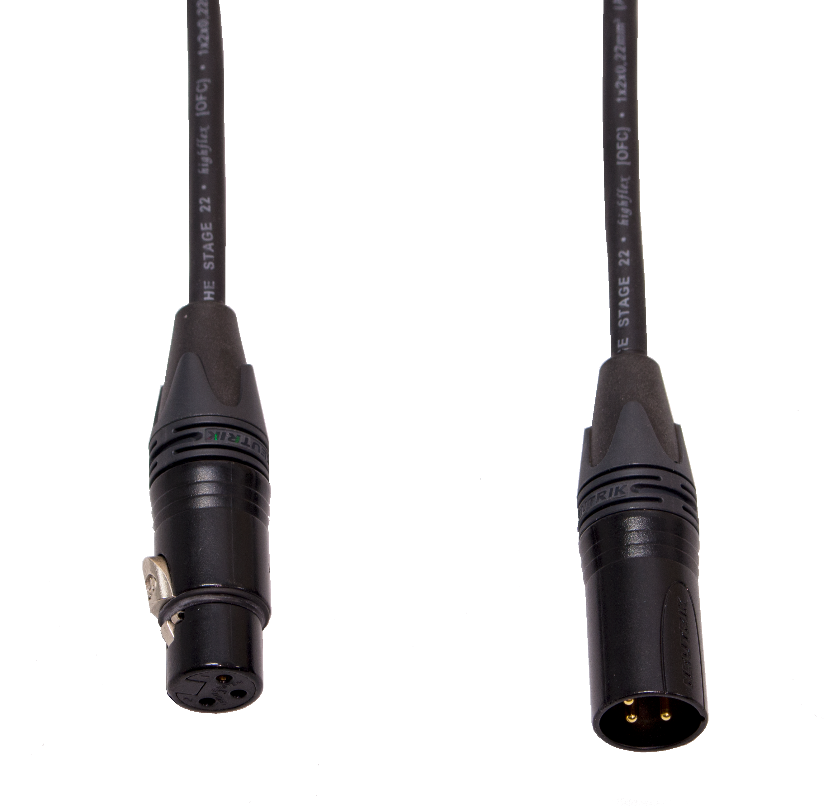 Audiokabel XLR konektor Neutrik poz. male/female, Sommer, černý