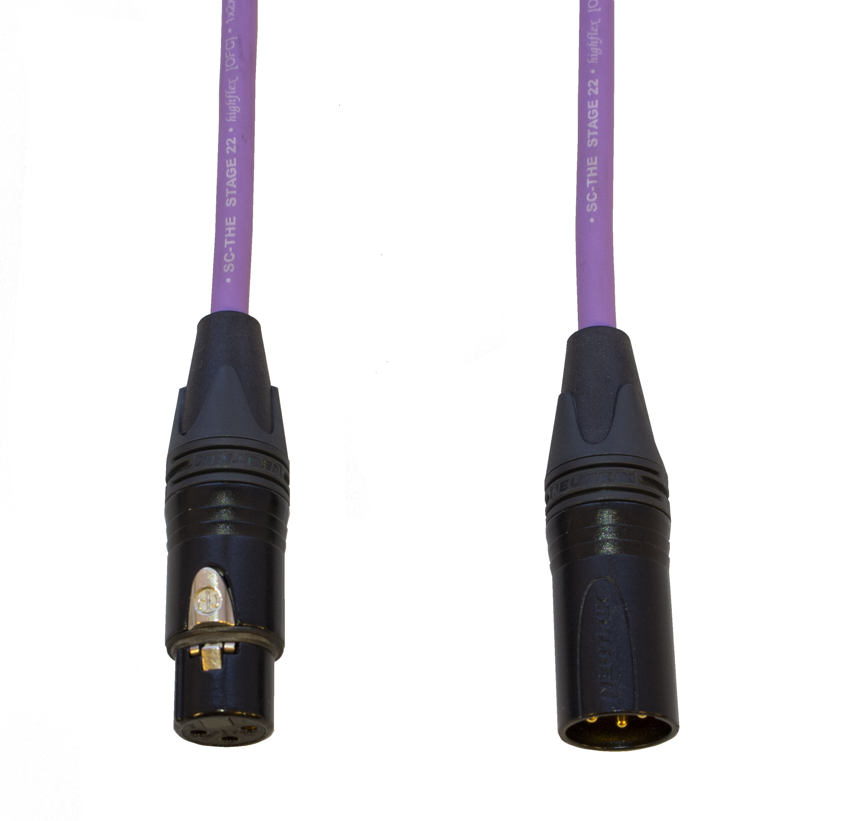 Audiokabel XLR konektor Neutrik poz. male/female  4 m, Sommer, fialový