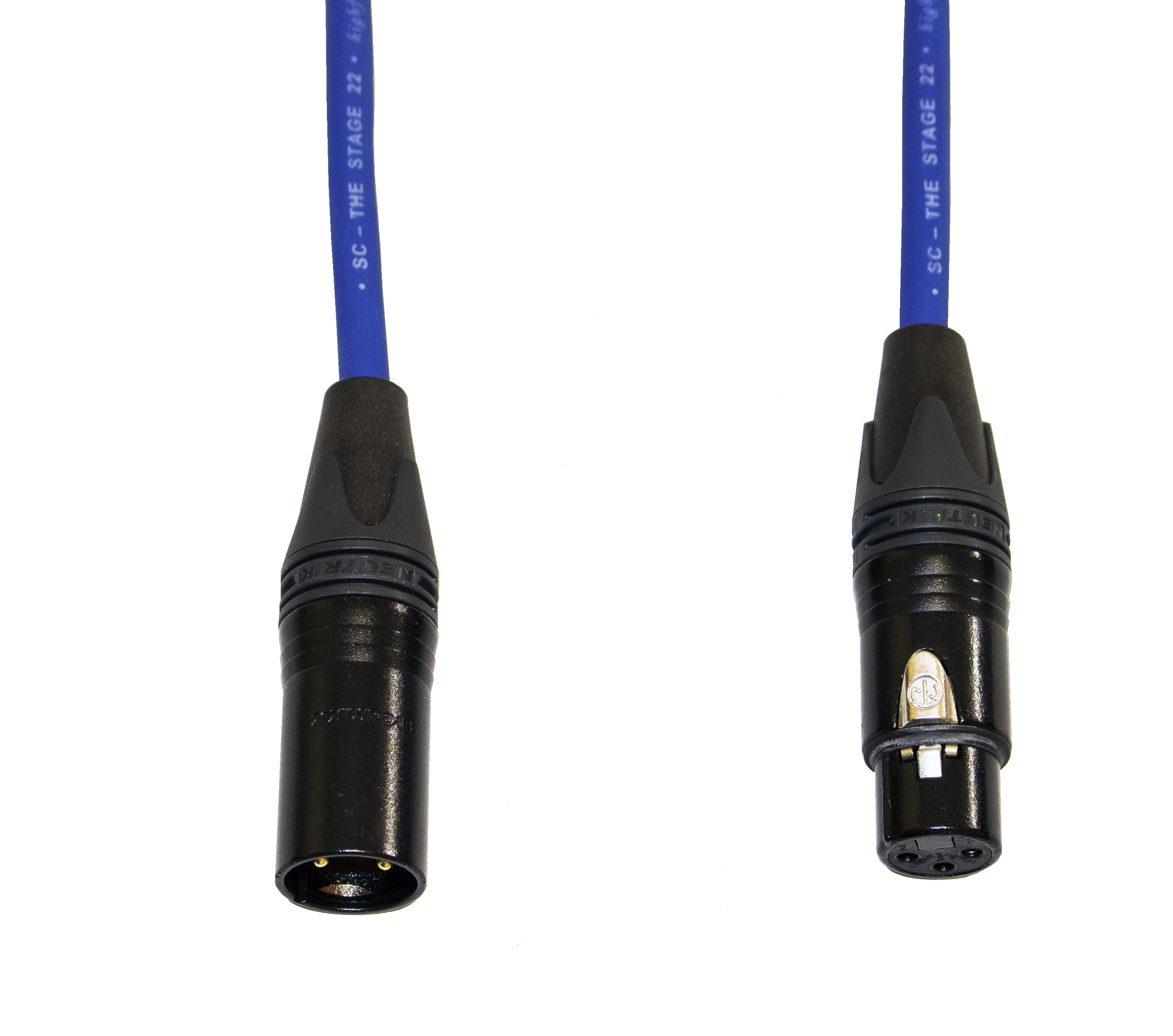 Audiokabel XLR konektor Neutrik poz. male/female  4 m, Sommer, modrý