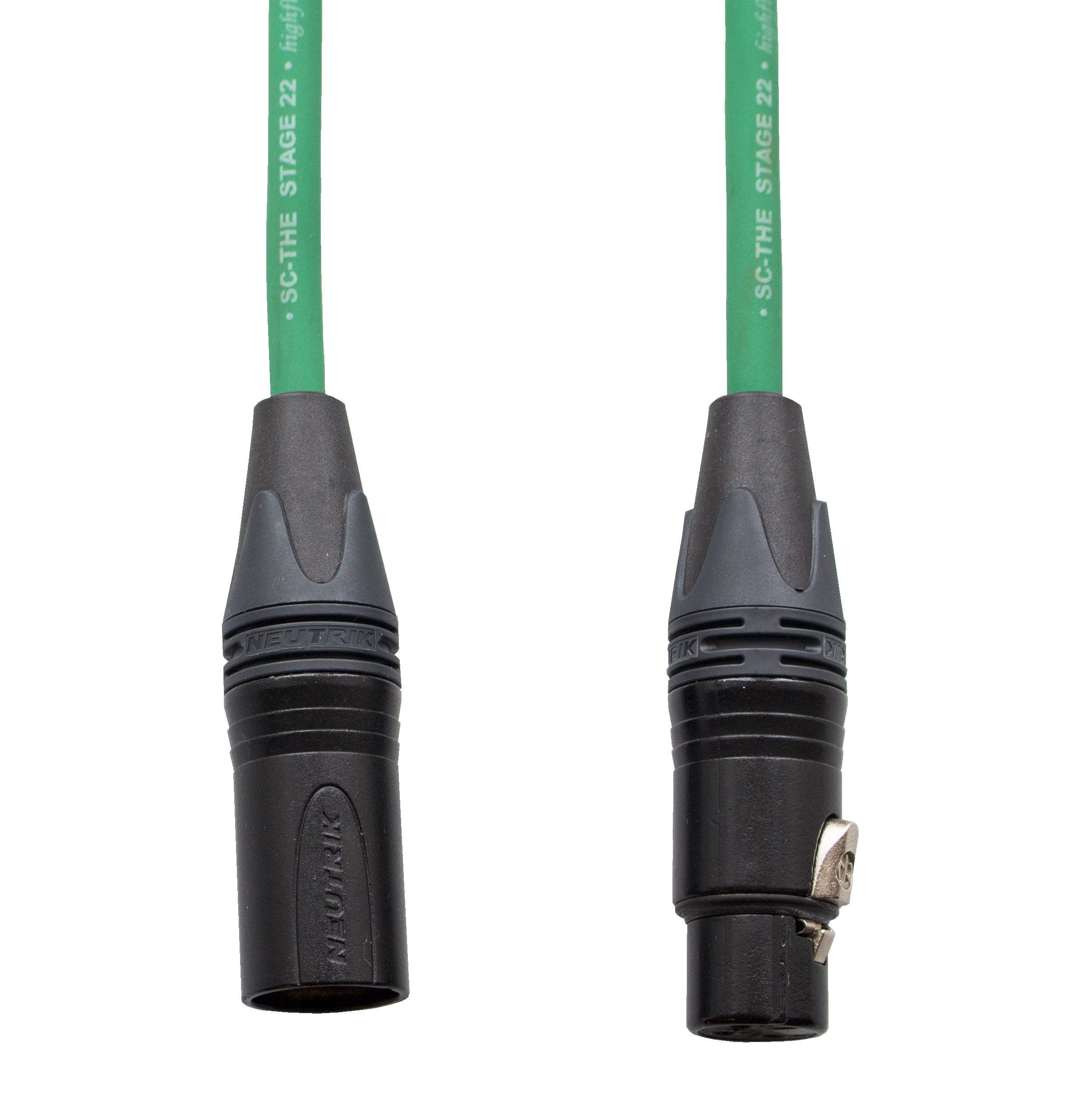 Audiokabel XLR konektor Neutrik poz. male/female  1,5 m, Sommer, zelený