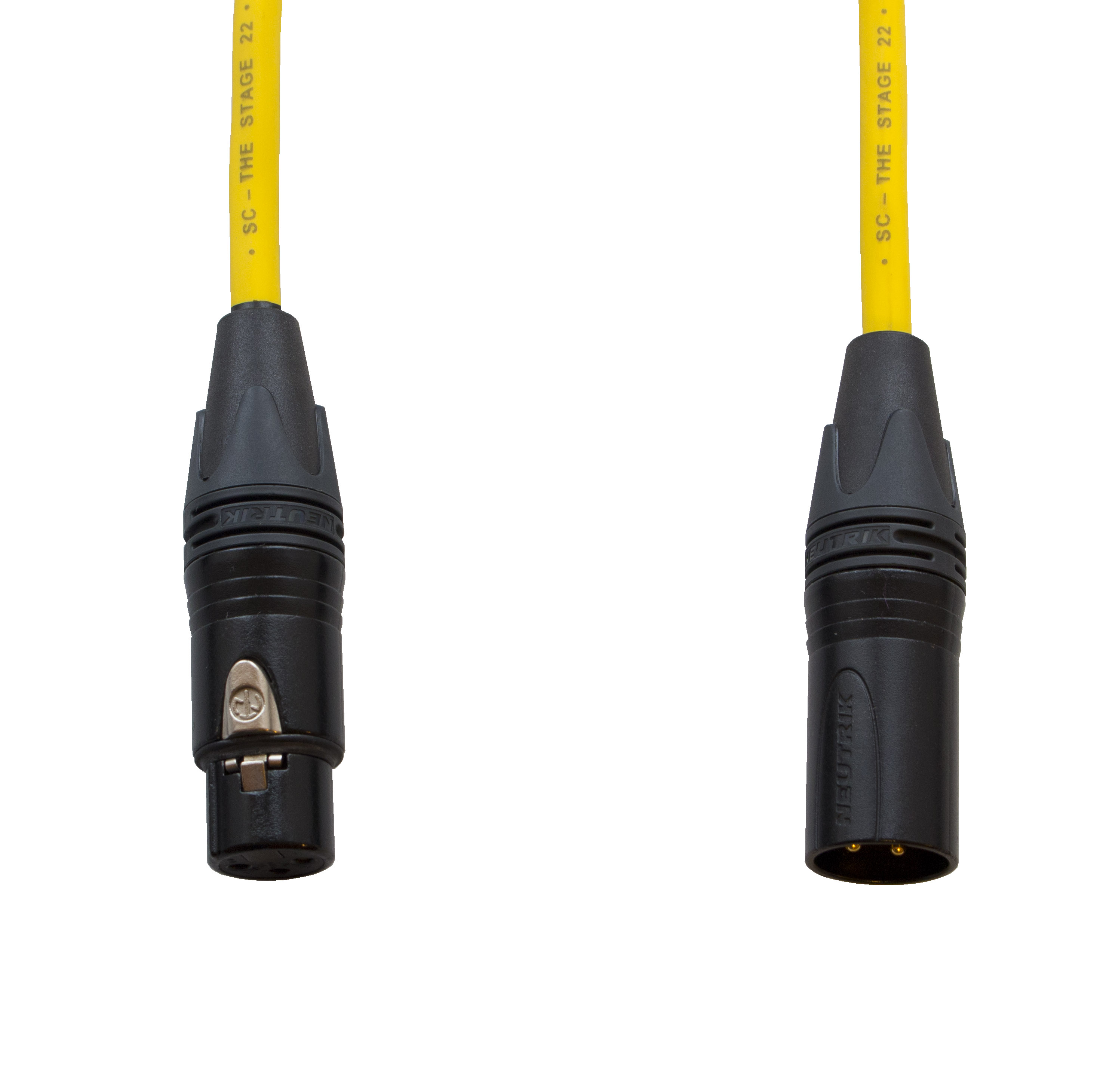 Audiokabel XLR konektor Neutrik poz. male/female  1 m, Sommer, žlutý