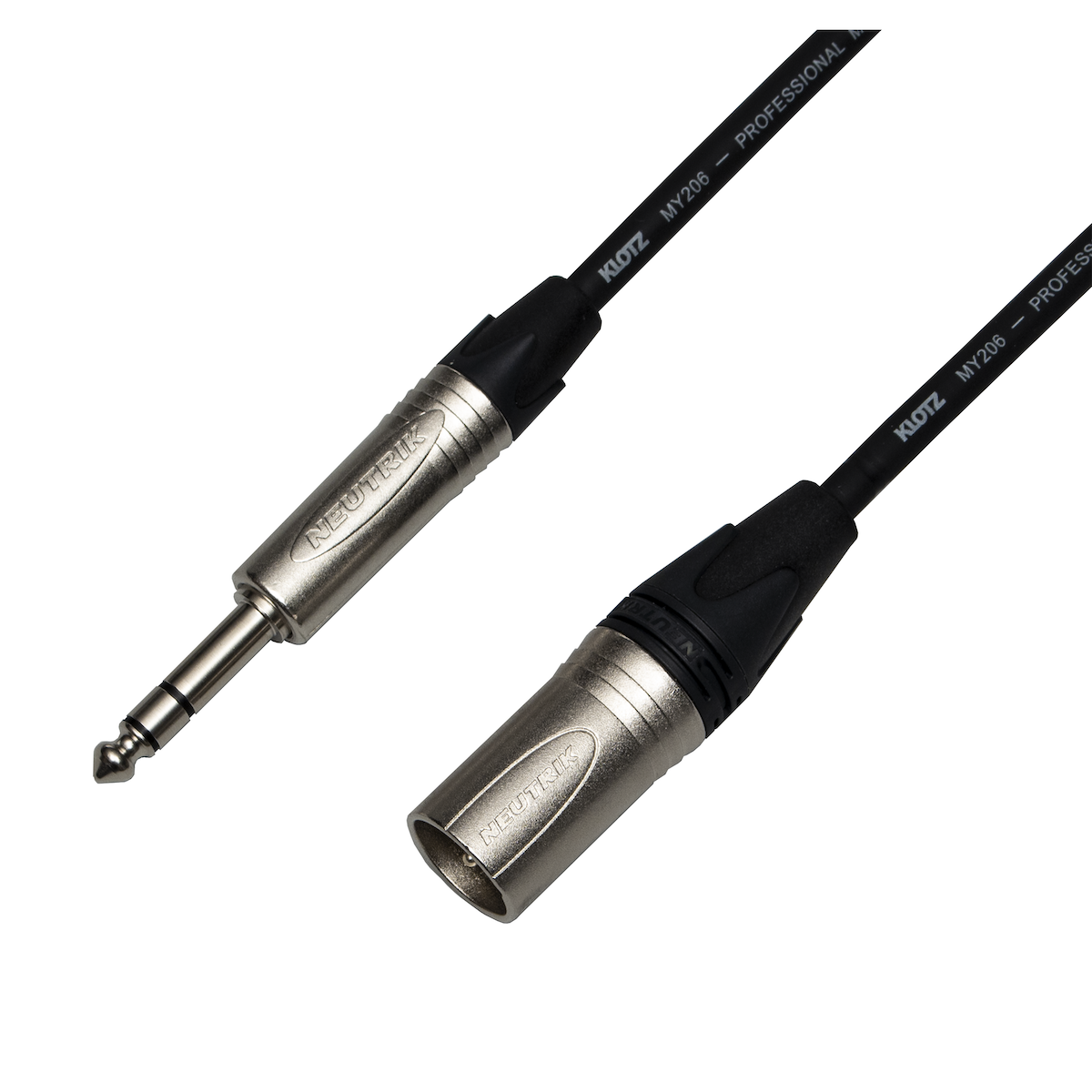 Audiokabel Jack 6,3 mm - XLR male, délka 2 m, Klotz MY206