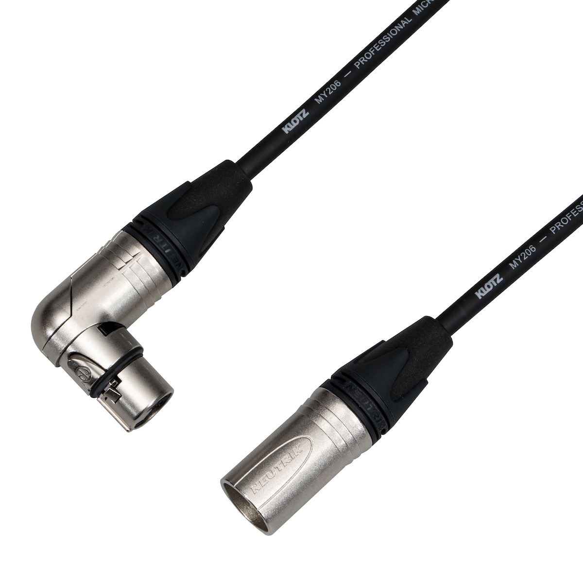 Audiokabel XLR konektor female úhlový / male přímý, MY206