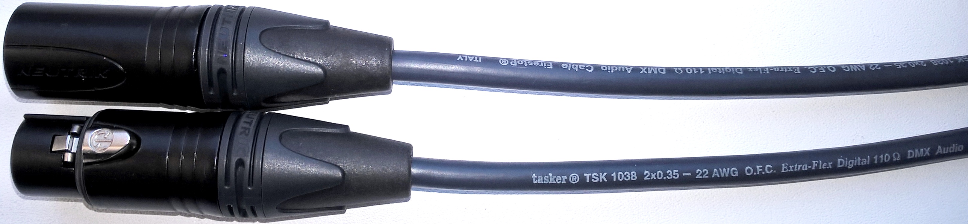 DMX kabel 5pin XLR/XLR 2m