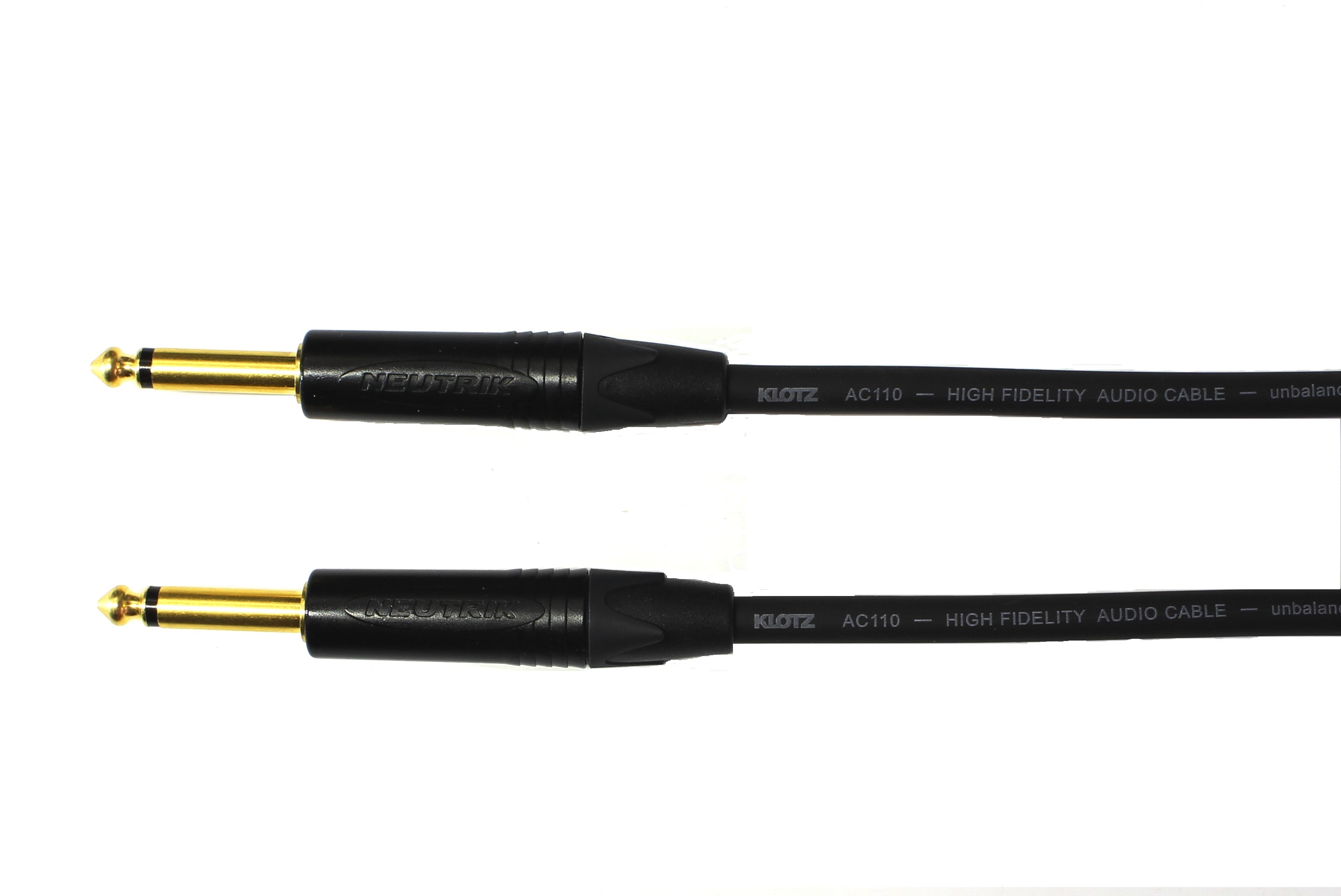 Kytarový kabel Jack 6,3 mono přímý/ Jack 6,3 mono přímý, 75 cm, AC110