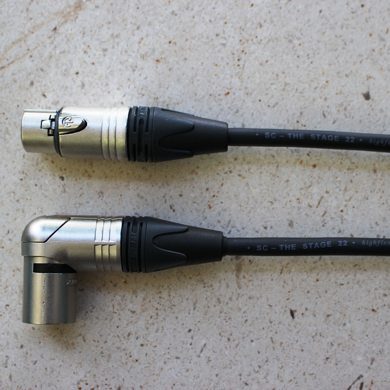 Audiokabel XLR Neutrik male úhel/female, SommerCable, černý