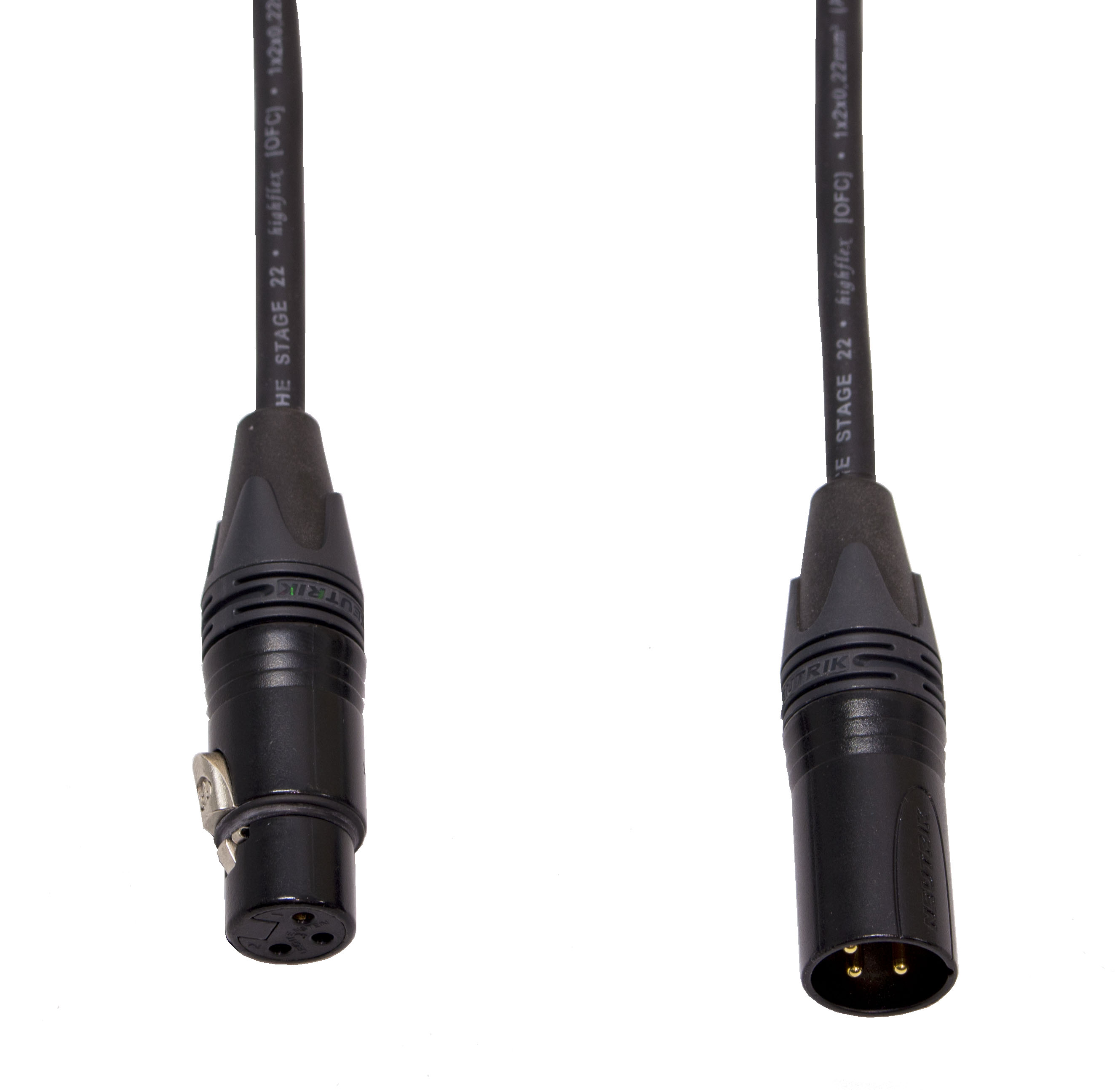 Audiokabel XLR konektor Neutrik poz. male/female  3 m, Sommer, černý