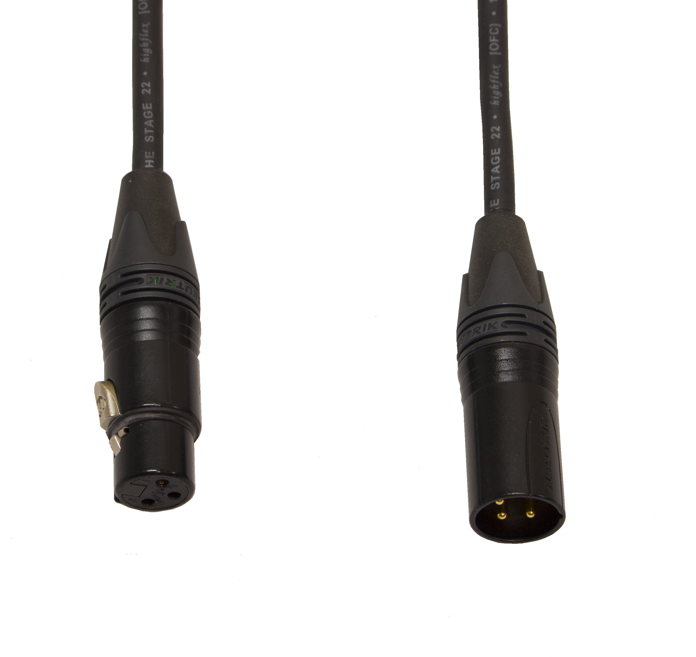 Audiokabel XLR konektor Neutrik poz. male/female  4 m, Sommer, černý