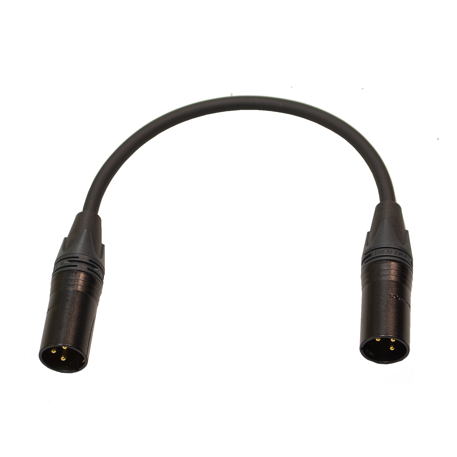 Redukce XLR konektor Neutrik poz. male/male  0,2 m, Sommer, černý