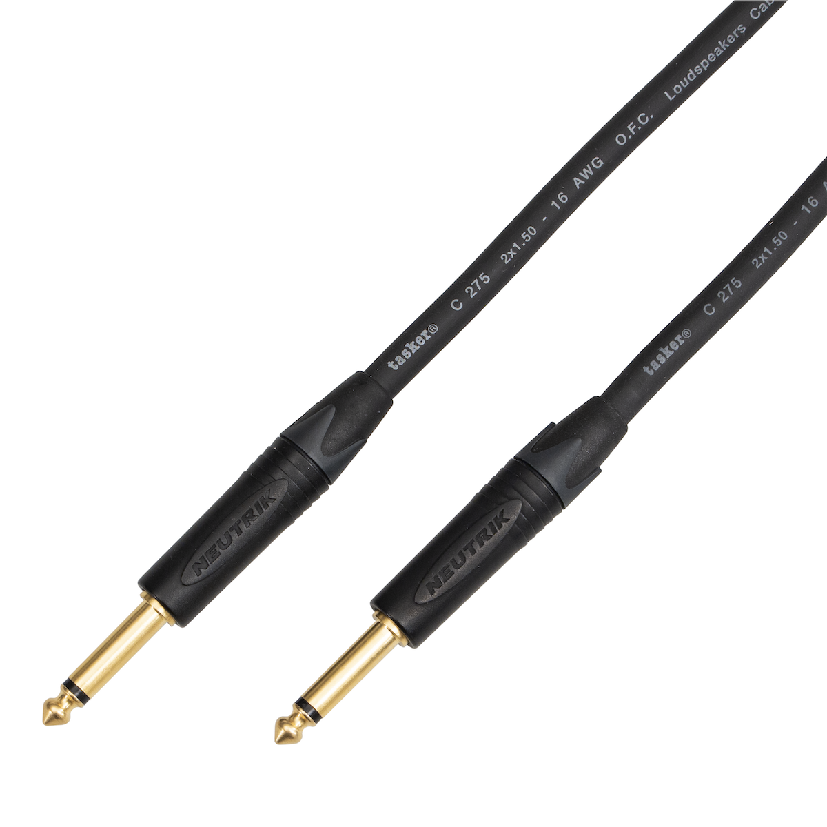 Reproduktorový kabel 2x Jack 6,3 mm Neutrik zlacený, C275, 2x 1,5 mm,