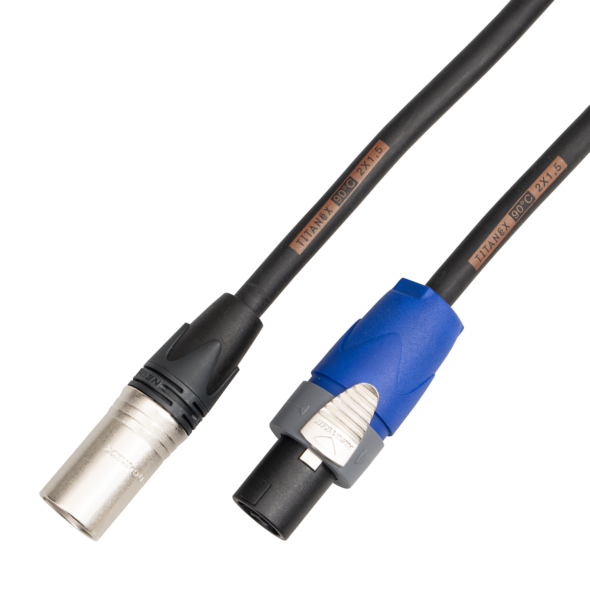 Reproduktorový kabel Speakon - XLR male, Titanex 2x 1,5 mm,