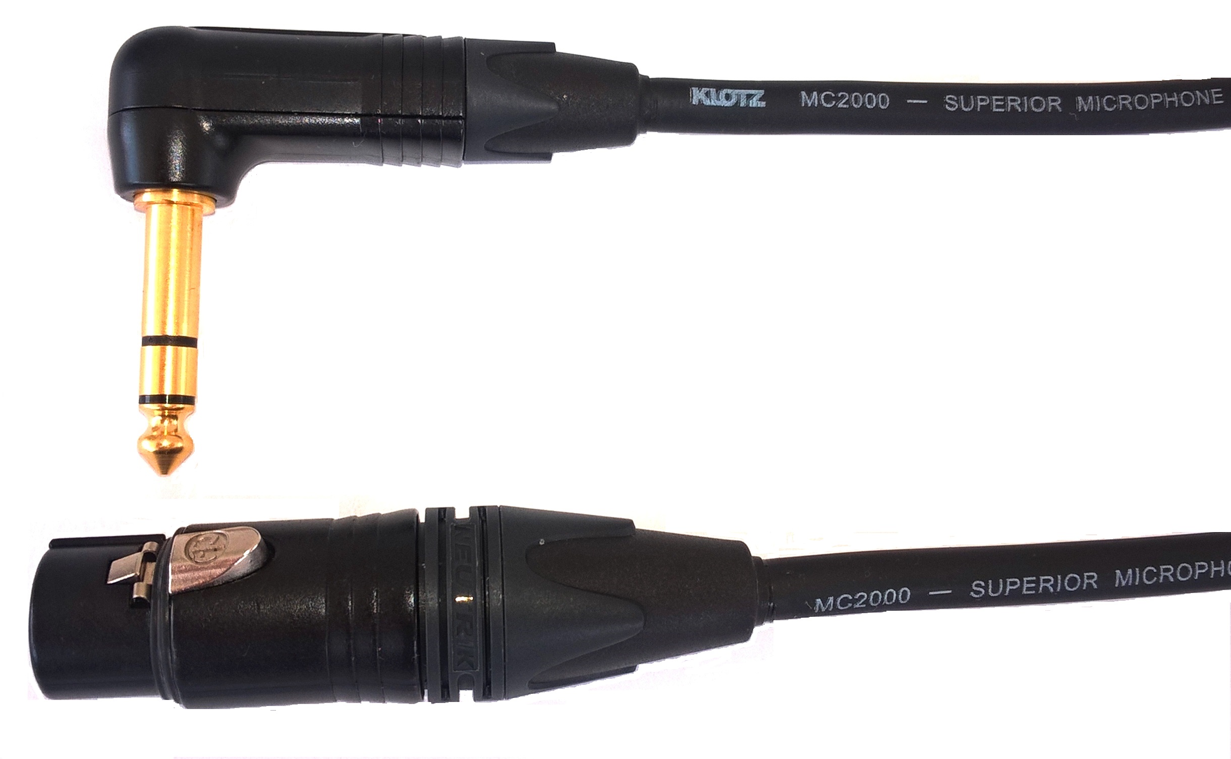 Audiokabel JACK 6,3 úhlový TRS/ XLR female, 1,5m, KLOTZ MC2000