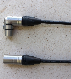 Audiokabel XLR Neutrik male/female úhel 2 m, SommerCable, černý