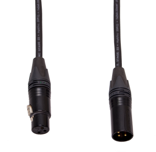 Audiokabel XLR konektor Neutrik poz. male/female  1 m, Sommer, černý