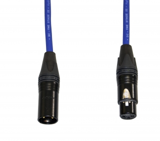 Audiokabel XLR konektor Neutrik poz. male/female  1 m, Sommer, modrý