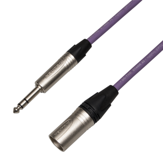 Audiokabel Jack 6,3 TRS přímý / XLR male Neutrik, 2 m, Sommer fialový