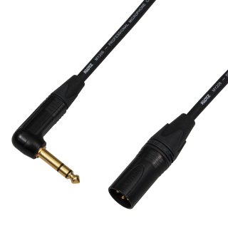 Audiokabel Jack 6,3 mm úhlový zl. - XLR male zl., délka 3 m, Klotz MY206