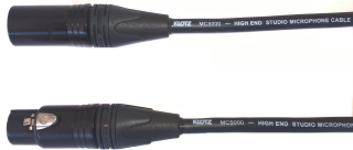 Audiokabel XLR-XLR  konektor male / female zla, Klotz MC5000 černý