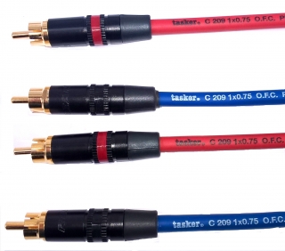 Kabel 2x Cinch NYS 373/ 2x Cinch NYS 373 s kabelem Tasker  C209, délka 1,5 m