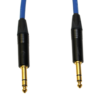 Audiokabel Jack 6,3 TRS/Jack 6,3 TRS Neutrik, zla. 1,5 m, SommerCable modrý