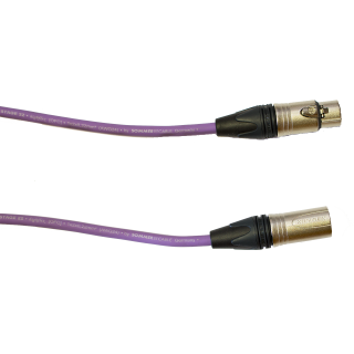 Audiokabel XLR konektor Neutrik male/female  0,5m, Sommer, fialová