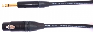 Audiokabel JACK 6,3 TRS/XLR female, 1m, MC5000