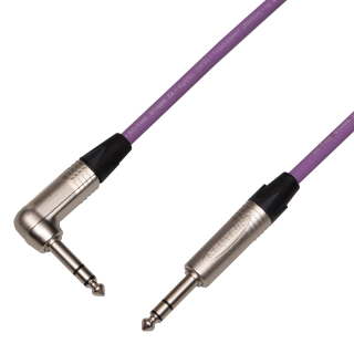 Audiokabel Jack 6,3 úhlový TRS/Jack 6,3 TRS Neutrik, 1,5 m, SommerCable, fialový