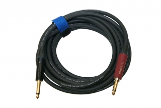 Kytarový kabel Jack 6,3 přímý zlacený s vypínačem/ Jack 6,3 mono přímý , 6 m TSK