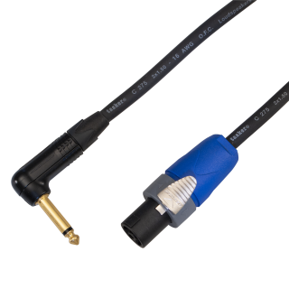 Reproduktorový kabel Jack 6,3 mm úhl. zlacený - speakon, Tasker C275 2 x 1,5 mm