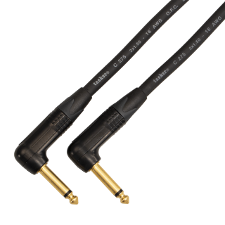Reproduktorový kabel Jack 6,3 úhlový zl. / Jack 6,3 úhlový zl, Tasker C275, 
