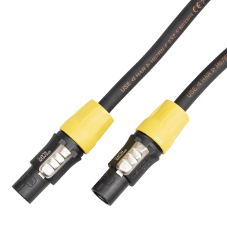 Reproduktorový kabel 2x Speakon žlutý, Titanex 2x 2,5 mm, 