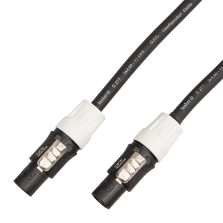 Reproduktorový kabel 2x Speakon šedý, Tasker C277, 2x 4 mm, 