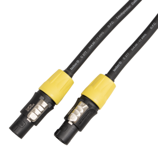 Reproduktorový kabel 2x Speakon žlutý, Tasker C277, 2x 4 mm,
