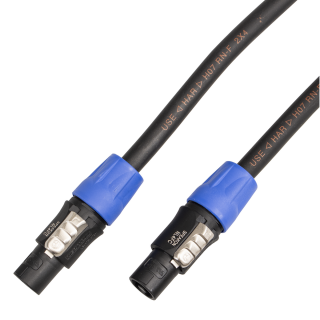 Reproduktorový kabel 2x Speakon modrý, Titanex 2x 4 mm, 