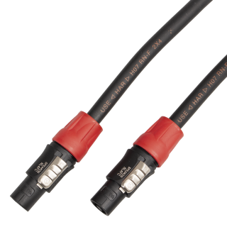 Reproduktorový kabel 2x Speakon červený, Titanex 2x 4 mm, 