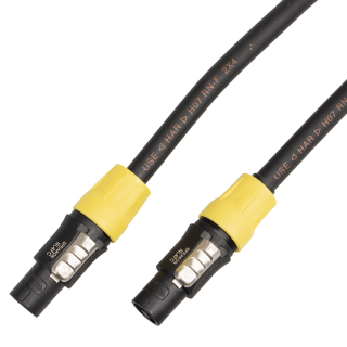 Reproduktorový kabel 2x Speakon žlutý, Titanex 2x 4 mm, 