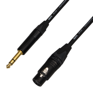 Audiokabel Jack 6,3 TRS / XLR female, pozlacené konektory, 3 m, Klotz MY206